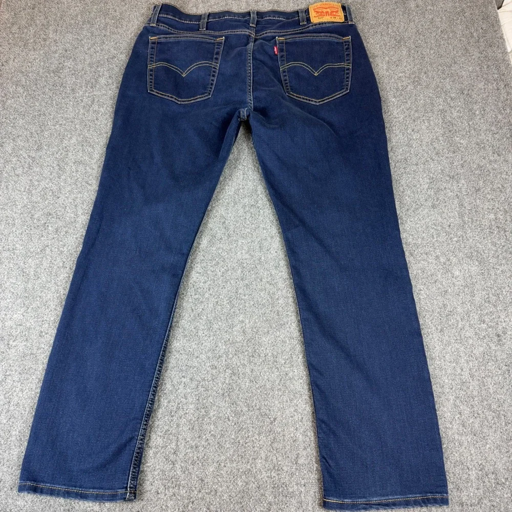 Levis 514 Straight Fit Jeans Mens 38x32 Dark Wash Indigo Denim Pants
